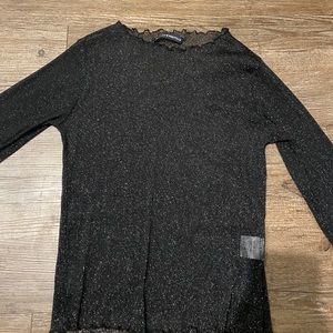 Black sparkly long sleeve brandy Melville shirt